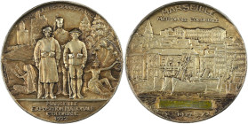 FRANCE
IIIe République (1870-1940). Médaille pour l’Exposition coloniale de Marseille 1922.
Argent - 132 g - 68 mm - 12 h
Poinçon hure de sanglier ARG...