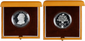 FRANCE
Ve République (1958 à nos jours). Épreuve de 100 francs La Fayette en palladium 1987, Pessac.
G.902 ; Palladium - 17 g - 31 mm - 6 h
Dans son c...