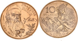 FRANCE
Ve République (1958 à nos jours). Essai de 10 francs François Rude 1984.
G.818 - F.369 ; Cupro-nickel aluminium - 10 g - 26 mm - 6 h
Sous scell...