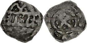 FRANCE / FÉODALES - FRANCE / FEUDAL
Normandie (duché de), Richard II et successeurs (996-1026). Denier aux deux temples ND, Rouen.
Dy.30 - PA.VI/10 ; ...