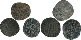 FRANCE / FÉODALES - FRANCE / FEUDAL
Évreux (comté d’), Charles le Mauvais (1343-1378). Lot de 3 deniers tournois ND (1354).
Dy.48 ; Billon - 0,84 g, 0...