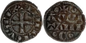 FRANCE / FÉODALES - FRANCE / FEUDAL
Aquitaine, Henri I (II d’Angleterre) (1152-1189). Denier ND.
Dy.1030 ; Argent - 0,75 g - 17 mm - 8 h
Assez rare. P...