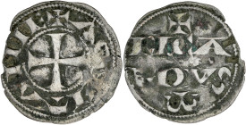 FRANCE / FÉODALES - FRANCE / FEUDAL
Aquitaine, Richard Ier Cœur-de-Lion (1169-1189). Denier ND.
Dy.1033 ; Argent - 0,81 g - 19 mm - 12 h
À peine échan...