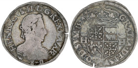 FRANCE / FÉODALES - FRANCE / FEUDAL
Béarn (Seigneurie de), Henri II (1572-1589). Teston 1574, Morlaàs.
Dy.1313 ; Argent - 9,18 g - 29 mm - 2 h
Avec un...
