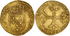 FRANCE / FÉODALES - FRANCE / FEUDAL
Dombes, Louis II de Bourbon-Montpensier (1560-1582). Écu d’or 1578, Trévoux.
Divo 28 - Dy.2926 ; Or - 3,33 g - 21 ...