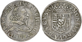 FRANCE / FÉODALES - FRANCE / FEUDAL
Lorraine, comté de Salm, François II (1626-1632). Teston 1626, Badonviller.
Flon 5 ; Argent - 8,48 g - 29 mm - 12 ...