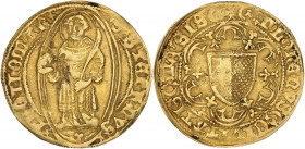 FRANCE / FÉODALES - FRANCE / FEUDAL
Metz (ville de). Florin d’or ND (XVe s.), Metz.
Bd.1657 - Fr.164 ; Or - 3,31 g - 23 mm - 4 h
Quelques griffures au...