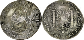 FRANCE / FÉODALES - FRANCE / FEUDAL
Besançon (ville de), au nom de Charles V. Demi-daldre 1642, Besançon.
PA.5412 - CCK.M8 ; Argent - 13,69 g - 34,5 m...