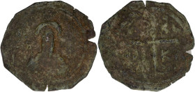 FRANCE / FÉODALES - FRANCE / FEUDAL
Croisades, Antioche, Tancrède de Hauteville (1104-1112). Follis 2e type ND, Antioche.
Metcalf 63-70 ; Bronze - 2,8...