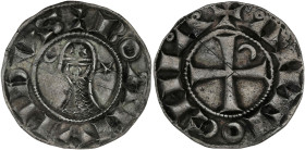 FRANCE / FÉODALES - FRANCE / FEUDAL
Croisades, Antioche, Bohémond III ou IV (1163-1201-1233). Denier au buste casqué ND, Antioche.
Metcalf 410 et suiv...