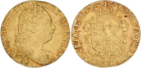 GRANDE-BRETAGNE - UNITED KINGDOM
Georges III (1760-1820). Guinée 1784.
Fr.355 ; Or - 8,23 g - 24,5 mm - 6 h
Anciennement monté. TB.