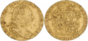 GRANDE-BRETAGNE - UNITED KINGDOM
Georges III (1760-1820). Demi-guinée 1776.
Fr.361 ; Or - 4,12 g - 21 mm - 6 h
TB.