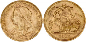 GRANDE-BRETAGNE - UNITED KINGDOM
Victoria (1837-1901). 1/2 souverain 1901, Londres.
Fr.397 ; Or - 4 g - 19 mm - 12 h
Avec tout son brillant d’origine....