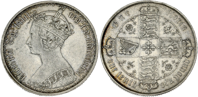 GRANDE-BRETAGNE - UNITED KINGDOM
Victoria (1837-1901). Florin 1876, Londres.
S.3...