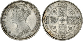 GRANDE-BRETAGNE - UNITED KINGDOM
Victoria (1837-1901). Florin 1876, Londres.
S.3893 ; Argent - 11,24 g - 30 mm - 6 h
Faible usure de circulation. TTB ...