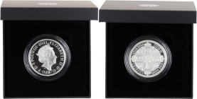 GRANDE-BRETAGNE - UNITED KINGDOM
Élisabeth II (1952-2022). 5 pounds “Gothic Crown Quartered Arms” 2021.
Argent - 62,42 g - 40 mm - 12 h
Sous capsule, ...