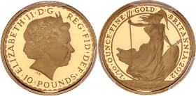 GRANDE-BRETAGNE - UNITED KINGDOM
Élisabeth II (1952-2022). 10 pounds Britannia, First Strike 2012.
Or - 3,1 g - 16 mm - 12 h
PCGS PR70DCAM (24801287)....