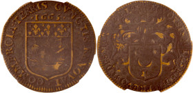 INDE - INDIA
Louis XIV (1643-1715). Jeton pour la création de la Première Compagnie des Indes orientales, au nom de Daniel Voysin, prévôt des marchand...