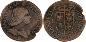 ITALIE - ITALY
Gênes, Galeazzo Maria Sforza (1466-1476). Projet en bronze du teston 1497, Gênes.
Crippa.7 ; Bronze - 7,79 g - 26 mm - 5 h
Rarissime. D...