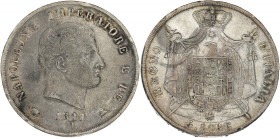 ITALIE - ITALY
Milan, royaume d’Italie, Napoléon Ier (1805-1814). 5 lire 1811, M, Milan.
KM.10.4 ; Argent - 24,76 g - 37 mm - 6 h
TB.