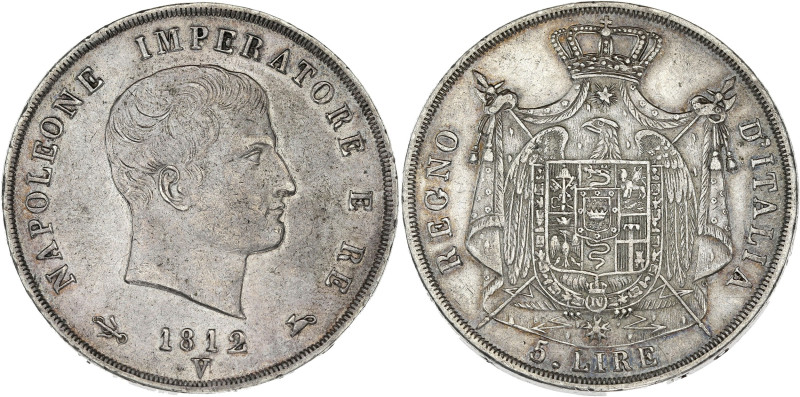 ITALIE - ITALY
Milan, royaume d’Italie, Napoléon Ier (1805-1814). 5 lire 1812, V...