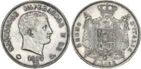 ITALIE - ITALY
Milan, royaume d’Italie, Napoléon Ier (1805-1814). 5 lire 1814, M, Milan.
KM.10.4 ; Argent - 24,94 g - 37 mm - 6 h
TTB.