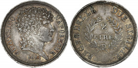 ITALIE - ITALY
Naples, Joachim Murat (1808-1815). 2 lire 1813, Naples.
G.IT 52 - DMP.1005 ; Argent - 9,94 g - 27 mm - 12 h
TTB.