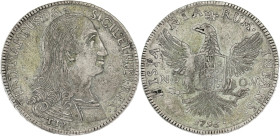ITALIE - ITALY
Naples et Sicile, Ferdinand IV (1759-1816). 12 tari 1796.
KM.237 ; Argent - 27,10 g - 39 mm - 6 h
TTB.