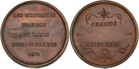 SUISSE - SWITZERLAND
Fribourg (canton de). Médaille, Les militaires français aux Dames Fribourgeoises 1871.
Bronze - 9,26 g - 27 mm - 12 h
Trace de so...