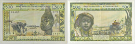 AFRIQUE DE L’OUEST (ÉTATS DE L’) - WEST AFRICAN STATES
500 francs ND (1977).
P.202BI.
Alphabet U.71 - lettre B (Bénin), numéro 38487, type recherché d...