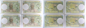 AFRIQUE OCCIDENTALE FRANÇAISE - FRENCH WEST AFRICA
Lot (4) - 5 francs type "bleu clair" avec numéros consécutifs 15-6-1942.
P.25.
Lot (4) - 5 francs t...