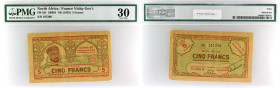 ALGÉRIE - ALGERIA
5 francs - Camp des prisonniers ND (1943).
P.FR421 - POW2339.
Numéro 167290 - prisonnier de guerre (Algérie). Billet rare et recherc...