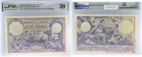 ALGÉRIE - ALGERIA
100 francs 29-7-1933.
P.81b.
Alphabet K.1270 - numéro 189.
PMG 30 Very Fine (1916391-030). 
Très joli avec écritures en marge inféri...