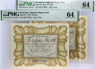 ALLEMAGNE - GERMANY
Lot (2) - 50 mark 30 novembre 1918.
P.65.
Lot (2) - 50 mark avec alphabet - numéro au verso du billet : A20 - 775054 et 775055. Ce...