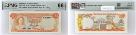 BAHAMAS - BAHAMAS
5 dollars 1974.
P.37b.
Alphabet K - numéro 394830, type recherché dans cet état de conservation.
PMG 66 EPQ Gem Uncirculated (191639...