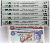 BERMUDES - BERMUDA
Lot (6) - 1-5-10-20-50 et 100 Dollars SPECIMEN 1978/1984.
P.28CS1 - P.29CS1 - P.30CS1 - P.31CS1 - P.32CS1 - P.33CS1.
Lot (6) - séri...