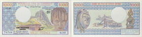 CAMEROUN - CAMEROON
1000 francs 1-07-1980.
P.16c.
Alphabet B.30 - numéro 78709.
Magnifique exemplaire avec un pli central, non épinglé et légères trac...