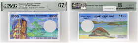 COMORES - COMOROS
2500 francs ND (1997).
P.13.
C’est le second plus haut grade ! Pas d’alphabet, numéro 02824301, ce billet est certainement le plus b...