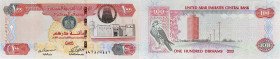EMIRATS ARABES UNIES - UNITED ARAB EMIRATES
100 dirhams 1998.
P.23.
Pas d’alphabet, numéro 147329117, type recherché et c’est la plus grande valeur fa...