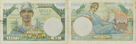 FRANCE
1000 francs type “Trésor français” ND (1947).
P.M10 - VF.33.02.
Alphabet K.2 - numéro 42077.
Très joli. TB à TB+.