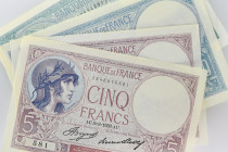 FRANCE
Lot (4) - 5 francs type 1917 “Femme casquée” et 10 francs type 1915 “Minerve” 1932/1936.
P.72 - F.03.17 / P.73d - F.06.16 / P.73e - F.06.17.
Lo...