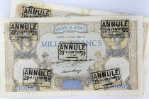 FRANCE
Lot (2) - 1000 francs type 1927 “Cérès et Mercure” ANNULÉ avec tampons noir 1932/1933.
P.79b - F.37.07 / P.79c - F.37.08.
Lot (2) - 1000 francs...