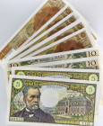 FRANCE
Lot (9) - 2 x 5 francs type “Pasteur” - 2 x 10 francs type “Voltaire” et 5 x 10 francs type “Berlioz” 1964/1978.
P.146 - F.61 / P.147 - F.62 / ...
