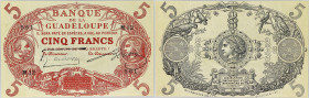 GUADELOUPE
5 francs type 1901 “Cabasson” rouge - première signature ND (1907-1910).
P.7a.
Alphabet M.12 - numéro 561, c’est la première combinaison de...