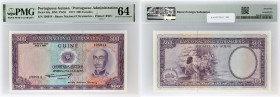 GUINÉE PORTUGAISE - PORTUGUESE GUINEA
500 escudos 1971.
P.46.
Pas d’alphabet, numéro 198914. Le lot suivant est le numéro 198915, soit un numéro consé...