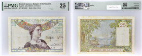 GUYANE FRANÇAISE - FRENCH GUIANA
25 francs ND (1942).
P.7.
Alphabet R.13 - numéro 931, type recherché dans tous les états de conservation et rare avec...