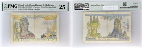 INDOCHINE FRANÇAISE - FRENCH INDOCHINA
5 piastres ND (1932).
P.53a.
Alphabet A.37 - numéro 913, ce type est rare et peu présenté lors d’une vente aux ...
