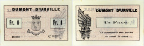 INDOCHINE FRANÇAISE - FRENCH INDOCHINA
1 franc émission de nécessité Militaire - Aviso "Dumont d'Urville" 1936.
P.unlisted - Kol.208a.
Série C - numér...