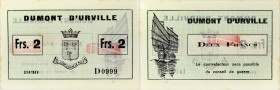 INDOCHINE FRANÇAISE - FRENCH INDOCHINA
2 francs émission de Nécessité Militaire - Aviso "Dumont d'Urville" dernier et plus grand numéro 1936.
P.unlist...