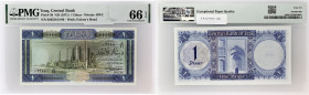 IRAK - IRAQ
1 dinar ND (1971).
P.58.
Alphabet D/96 - numéro 026550.
PMG 66 EPQ Gem Uncirculated (1915807-069). 
Qualité exceptionnelle. NEUF.